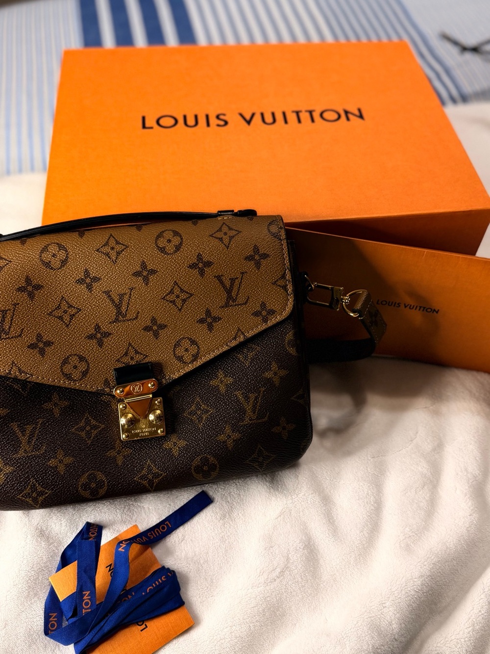 Louis Vuitton Monogram Two-Tone Pochette Shoulder Bag - gently used